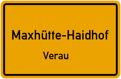 Straßenverzeichnis Maxhütte-Haidhof Verau