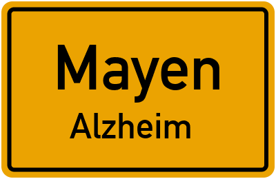 Straßenverzeichnis Mayen Alzheim