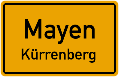 Straßenverzeichnis Mayen Kürrenberg