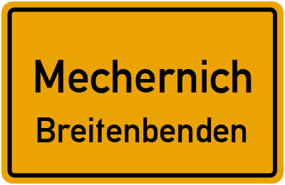 Ortsschild Mechernich Breitenbenden