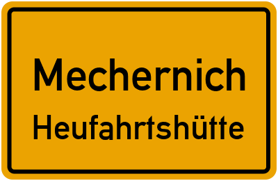 Straßenverzeichnis Mechernich Heufahrtshütte
