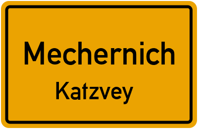 Ortsschild Mechernich Katzvey