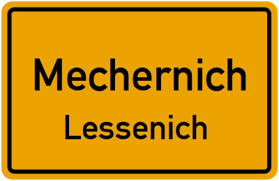 Ortsschild Mechernich Lessenich