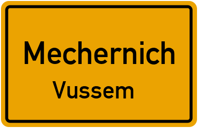 Ortsschild Mechernich Vussem