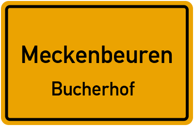 Ortsschild Meckenbeuren Bucherhof
