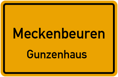 Ortsschild Meckenbeuren Gunzenhaus
