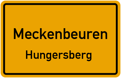 Ortsschild Meckenbeuren Hungersberg