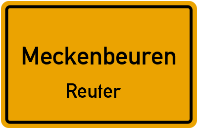 Ortsschild Meckenbeuren Reuter