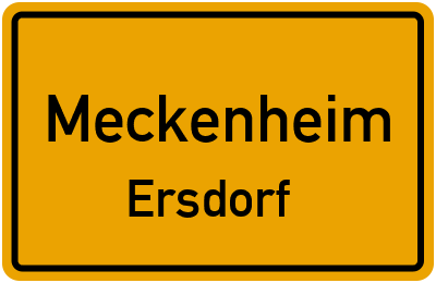 Ortsschild Meckenheim Ersdorf