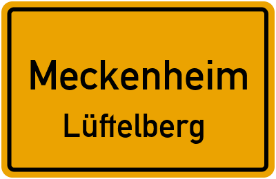 Ortsschild Meckenheim Lüftelberg
