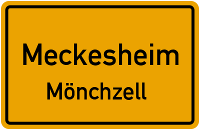 Ortsschild Meckesheim Mönchzell