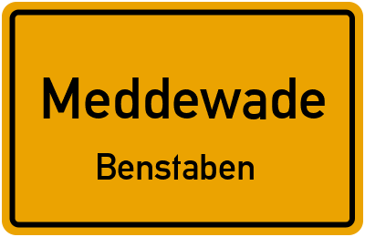 Straßenverzeichnis Meddewade Benstaben