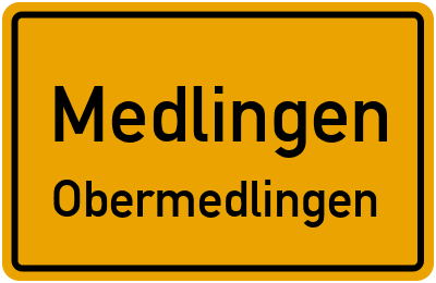 Straßenverzeichnis Medlingen Obermedlingen