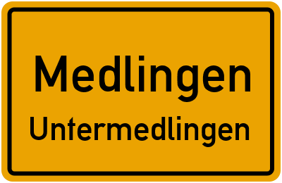 Straßenverzeichnis Medlingen Untermedlingen