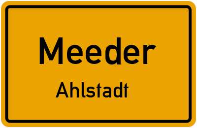 Straßenverzeichnis Meeder Ahlstadt