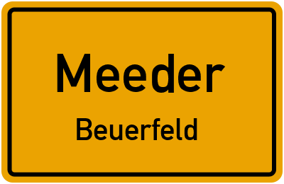 Ortsschild Meeder Beuerfeld