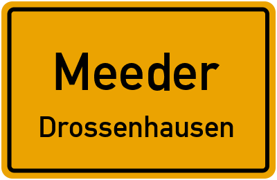 Ortsschild Meeder Drossenhausen