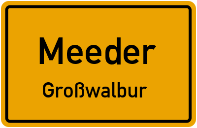 Straßenverzeichnis Meeder Großwalbur