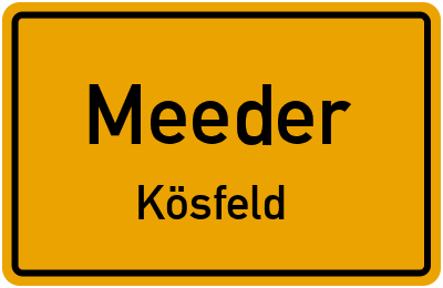 Straßenverzeichnis Meeder Kösfeld