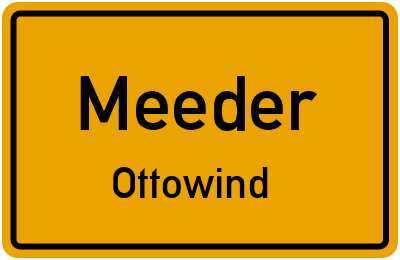 Ortsschild Meeder Ottowind