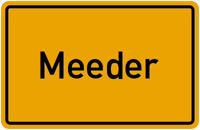 Ortsschild von Gemeinde Meeder in Bayern