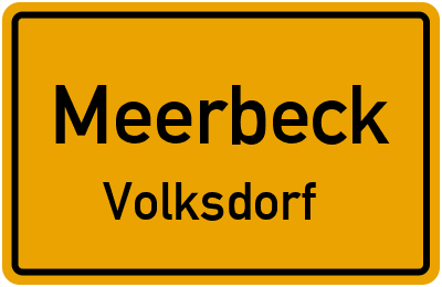 Ortsschild Meerbeck Volksdorf