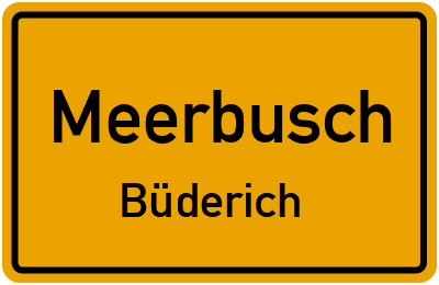 Ortsschild Meerbusch Büderich