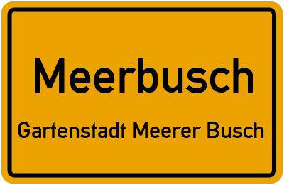 Straßenverzeichnis Meerbusch Gartenstadt Meerer Busch