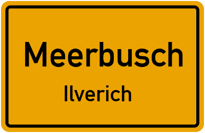 Ortsschild Meerbusch Ilverich