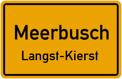 Straßenverzeichnis Meerbusch Langst-Kierst