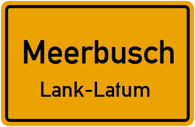 Ortsschild Meerbusch Lank-Latum
