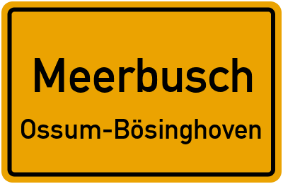 Straßenverzeichnis Meerbusch Ossum-Bösinghoven