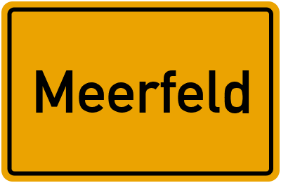 Ortsschild von Gemeinde Meerfeld in Rheinland-Pfalz