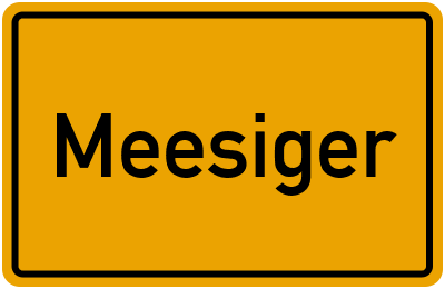 Ortsschild von Meesiger in Mecklenburg-Vorpommern
