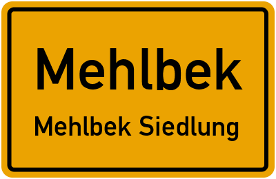 Straßenverzeichnis Mehlbek Mehlbek Siedlung