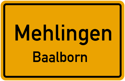 Straßenverzeichnis Mehlingen Baalborn