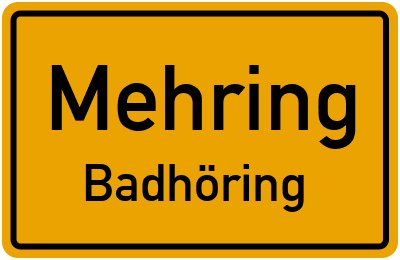 Ortsschild Mehring Badhöring