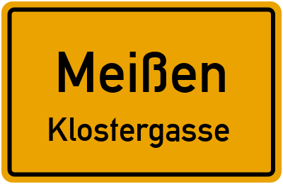 Straßenverzeichnis Meißen Klostergasse