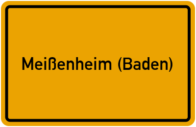 Ortsschild von Gemeinde Meißenheim (Baden) in Baden-Württemberg