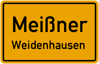 Ortsschild Meißner Weidenhausen