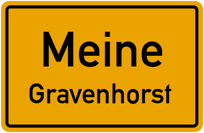 Ortsschild Meine Gravenhorst