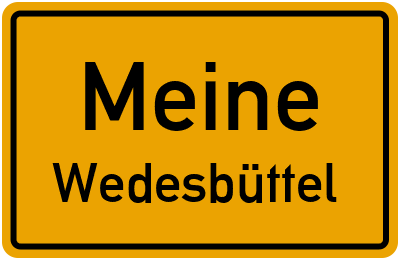Ortsschild Meine Wedesbüttel