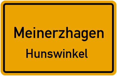 Ortsschild Meinerzhagen Hunswinkel