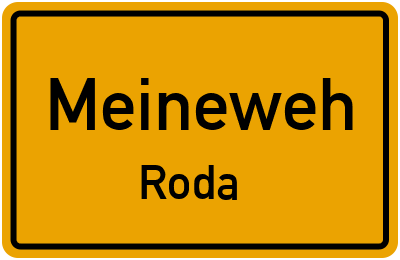 Straßenverzeichnis Meineweh Roda