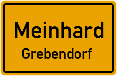 Ortsschild Meinhard Grebendorf