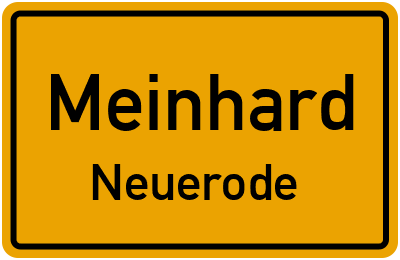Ortsschild Meinhard Neuerode