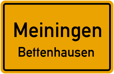 Straßenverzeichnis Meiningen Bettenhausen