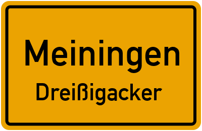 Straßenverzeichnis Meiningen Dreißigacker