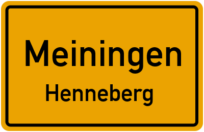 Straßenverzeichnis Meiningen Henneberg