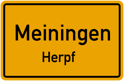Straßenverzeichnis Meiningen Herpf